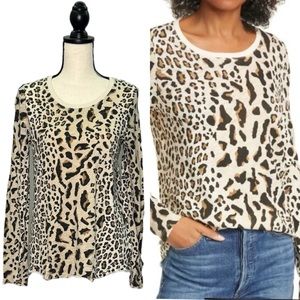 ATM Mixed Leopard Print Long Sleeve Shirt